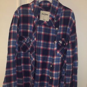 Abercrombie kids plaid flannel